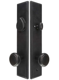 Solid Bronze Rectangular Entry Set with Newport Knobs